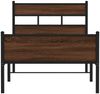 vidaXL Bettgestell ohne Matratze Braun Eiche 75x190 cm Holzwerkstoff 4017334 Bild 4