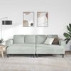 vidaXL Wohnzimmer Couch 3 pcs Hellgrau 250 x 188 x 76 cm 3335122 Bild 3
