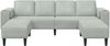 vidaXL Wohnzimmer Couch 3 pcs Hellgrau 250 x 188 x 76 cm 3335122 Bild 4