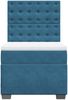 vidaXL Boxspringbett mit Matratze Blau 90x200 cm Samt 3290826 Bild 4