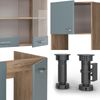 Eckküche R-Line Blau-Grau/Goldkraft Eiche 247 x 46 cm ohne Arbeitsplatte Vicco Bild 5