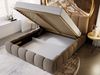GRAINGOLD Cloud Bett 200x200, Polsterbett mit Bettkasten, Bouclé-Stoff, mit Kopfteil, Braun Bild 5