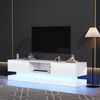 TV-Ständer Hochglanz Weiß 160 cm mit LED-Beleuchtung App-gesteuert, 2 Schubladen, Anti-Kipp-Design Bild 3