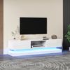 TV-Ständer Hochglanz Weiß 160 cm mit LED-Beleuchtung App-gesteuert, 2 Schubladen, Anti-Kipp-Design Bild 5