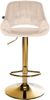 CLP 2er Set Barhocker Milet Samtbezug höhenverstellbar drehbar mit Rückenlehnen,creme Metall gold Bild 4