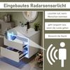 Flieks Waschtisch 60×46×50 cm – Wand-Badezimmerschrank, LED-Radarlicht, 2 Schubladen, geräuschlos, integriertes Keramikbecken, weiß Bild 5