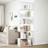 vidaXL Raumteiler-Bücherregal 6 Etagen Weiß 70x24x193 cm Holzwerkstoff 858084 Bild 4