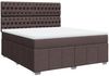 vidaXL Boxspringbett mit Matratze Dunkelbraun 180x200 cm Stoff 3294057 Bild 3