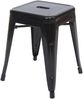 Hocker HWC-A73, Metallhocker Sitzhocker, Metall Industriedesign stapelbar ~ schwarz Bild 5
