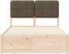 vidaXL Bettgestell mit gepolstertem Kopfteil Taupe 120 x 200 cm 3405540 Bild 5