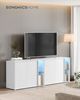 SONGMICS HOME Superschnelle werkzeuglose Montage, Sideboard mit Beleuchtung, Aufbewahrungsschrank, TV-Schrank, Glasablage, Toolless-Technologie, SchneeweißBBKDE372W01 Bild 2