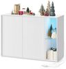 SONGMICS HOME Superschnelle werkzeuglose Montage, Sideboard mit Beleuchtung, Aufbewahrungsschrank, TV-Schrank, Glasablage, Toolless-Technologie, SchneeweißBBKDE372W01 Bild 5