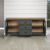 Wohnzimmer-Set >Stanton< in Tannengrün/Eiche aus Holzwerkstoff Bild 5