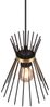 Ausgefallene LED Pendelleuchte Draht Lampenschirm Schwarz-Gold, Ø 20cm Bild 4