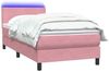 vidaXL Boxspringbett mit Matratze & LED Rosa 90x210 cm Samt 3316676 Bild 3