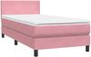 vidaXL Boxspringbett mit Matratze & LED Rosa 90x210 cm Samt 3316676 Bild 5