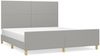 vidaXL Polsterbett mit hohem Kopfteil Stoff Hellgrau 180x200 cm Bild 2