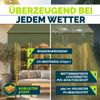 tillvex Klemmmarkise 400 cm Armeegrün mit Solar LED mit Handkurbel Balkon | Balkonmarkise ohne Bohren | Markise UV-beständig & höhenverstellbar | Sonnenschutz wasserdicht Bild 4