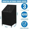 Schutzhülle für Gartenstühle 420D Oxford Wasserdicht Atmungsaktiv 65x65x80/120cm Bild 2