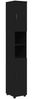 vidaXL Badezimmerschrank mit Speicher mit Tür Schwarz 30 x 35 x 192 cm 883335 Bild 2
