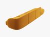 Micadoni 4-Sitzer Links Samtstoff Sofa Miley | Beinfarbe Black Plastic, Gelb, Samt Bild 3