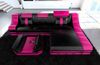 Mini Couch Turino L Form in Leder - Echtleder - schwarz-pink - Rechts Bild 4