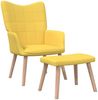 vidaXL Relaxsessel mit Hocker Senfgelb Stoff [327937] Bild 2