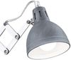 Verstellbare LED Wandleuchte mit Scherengelenk aus Metall in Betonfarben Bild 4