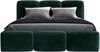 Polsterbett STAR 160x200 mit Matratze, Bettkasten und Lattenrost. Farbe: Dunkelgrun 10 Bild 3