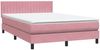 vidaXL Boxspringbett mit Matratze Rosa 140x210 cm Samt 3316406 Bild 2
