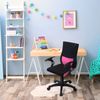 hjh OFFICE 670450 Kinderschreibtischstuhl KIDDY PRO AL Stoff Schwarz/Pink ergonomischer Kinderdrehstuhl Bürostuhl höhenverstellbar Bild 2