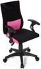 hjh OFFICE 670450 Kinderschreibtischstuhl KIDDY PRO AL Stoff Schwarz/Pink ergonomischer Kinderdrehstuhl Bürostuhl höhenverstellbar Bild 3