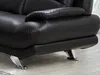 Vente-unique - MUSKO Sofa Kunstleder Schwarz - B 91 cm x H 89 cm x L 150 cm Bild 4