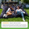 Green Bean® Outdoor Sitzsack XXL 140x180cm 380 Liter Riesensitzsack + Pouf für Kinder & Erwachsene Bean Bag EPS mit Perlen Füllung - Camouflage Schwarz Bild 4