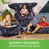 Green Bean® Outdoor Sitzsack XXL 140x180cm 380 Liter Riesensitzsack + Pouf für Kinder & Erwachsene Bean Bag EPS mit Perlen Füllung - Camouflage Schwarz Bild 3