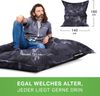 Green Bean® Outdoor Sitzsack XXL 140x180cm 380 Liter Riesensitzsack + Pouf für Kinder & Erwachsene Bean Bag EPS mit Perlen Füllung - Camouflage Schwarz Bild 5