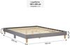 Polsterbett 160 x 200 cm Grau Doppelbett Futonbett Bett Bettgestell Lattenrost Bild 3