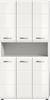 Badstandschrank (B/H/T: 90x185x30 cm) in weiß hochglanz tiefzieh Bild 2