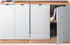 Küchenschrank für Dachschrägen R-Line Weiß Riffel 140 cm 2er Set Schrankkorpuss 60 cm Tiefe Vicco Bild 5