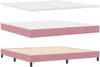 vidaXL Boxspringbett mit Kopfteil Rosa 200 x 200 cm Samt 3340357 Bild 4