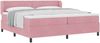 vidaXL Boxspringbett mit Kopfteil Rosa 200 x 200 cm Samt 3340357 Bild 2