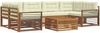 vidaXL Outdoor-Sofagarnitur mit Kissen 7 pcs Natur und Creme 3373110 Bild 2