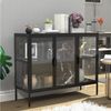 VCM Standvitrine Floka 919961 Schwarz H. 80 x B. 110 x T. 35 cm Bild 2