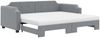 vidaXL Tagesbett Ausziehbar mit Matratze Hellgrau 80x200 cm Stoff 3197647 Bild 2