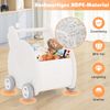 Baby Lauflernhilfe Schiebespielzeug 4-Rad Kleinkinderwagen in Elefantenform Weiß Bild 3