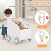 Baby Lauflernhilfe Schiebespielzeug 4-Rad Kleinkinderwagen in Elefantenform Weiß Bild 4