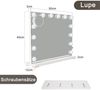 ZMH Hollywood Spiegel mit Beleuchtung - Schminkspiegel mit 14 LED Licht, Kosmetikspiegel 3 Modi Touch Dimmbar Groß Schminktisch Spiegel 50x40cm Tischspiegel Vanity Mirror für Schlafzimmer Bild 2