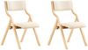 SoBuy FST40-WX2 2 Klappstühle, Massivholz, Lackiert, Weiß, 42 x 80 x 48 cm Bild 1
