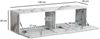 FINEBUY Lowboard FB58622 (Marmor-Optik Weiß 120x30x30 cm mit zwei Türen), TV-Kommode Hoch, TV-Schrank Modern, Fernsehtisch Bild 3