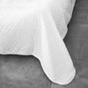 Elegante einfarbige Tagesdecken, Sofaüberwurf aus 100% Polyester 140x210 cm Weiß Bild 3